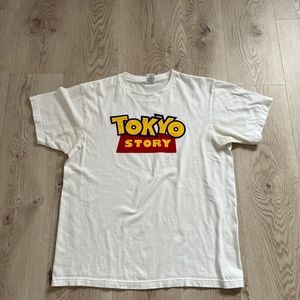 Tokyo Story White T-shirt 100% Cotton, Sz. L